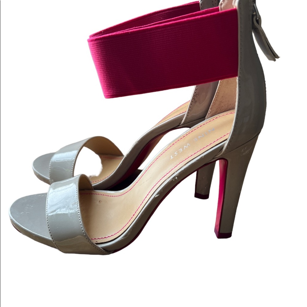 Nine West grey/pink heels